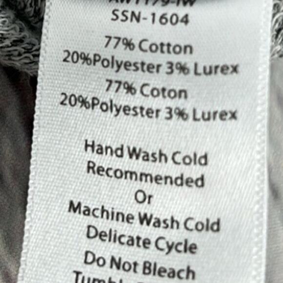 ATM Crewneck Sweatshirt Oversized Relaxed Raw Hem Gray Anthony Thomas Melillo M - Picture 10 of 11